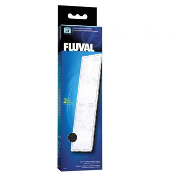 Fluval Aktivkohle Filtereinsatz A492 - 2er Pack Kohleschwamm für U4 Filter