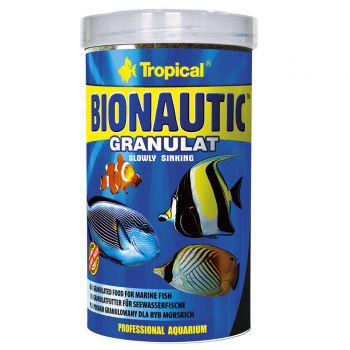Tropical Bionautic Granulat Futter mit Knoblauch für Meerwasser Fische 275g (500 ml Dose)
