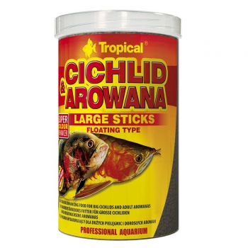 Tropical Cichlid & Arowana Large Sticks 75g (250 ml Dose) Cichliden Futter