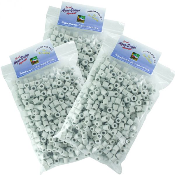 Aqua-Design Filterkeramik Röhrchen 2550 g (3x850 g) Filtermedium für Aquarium und Teich