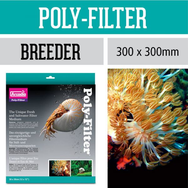 Arcadia Poly-Filter einzigartiges Vlies Filtermedium Breeder 30 x 30 cm